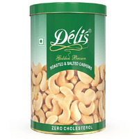 Delinut Dry Roasted Cashews | Plain and Flavoured Cashews (Golden Brown, 400 gm)