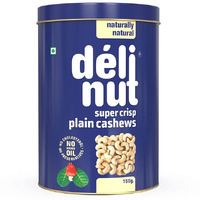 Delinut Dry Roasted Cashews | Plain and Flavoured Cashews (Plain, 150 gm)