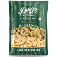 Delinut Dry Roasted Cashews | Plain and Flavoured Cashews (Golden Brown, 250 gm)