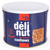 Delinut Dry Roasted Cashews | Plain and Flavoured Cashews (Chilli, 900 gm)