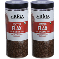 Ariga Foods Premium Roasted Flax Seeds For Weight Management | Rich in Omega-3 Fatty Acids, Proteins, Fibers and Minerals | Pet Jar 1kg (2x500g each)