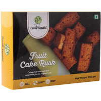 The Flavour Republic Fruit Cake Rusk - 500 Gms(Combo Pack 2 * 250 Gms) Pure Vegetarian Premium Fruit Cake Rusk || Handmade Crispy & Delicious Cake Rusk
