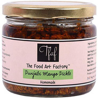 The Food Art Factory Homemade Punjabi Mango Pickle Handcrafted with Zero Preservatives, No Artificial Colors and Flavors, Gluten-Free Achaar - 300 grams