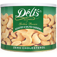 Delinut Dry Roasted Cashews | Plain and Flavoured Cashews (Golden Brown, 900 gm)