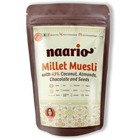 Naario Millet Muesli Sugar Free, High Protein, Fruit and Nuts | Healthy Breakfast Cereal with Coconut, Chocolate, Oats, Almonds, Seeds, Jaggery | Gluten Free - 700g