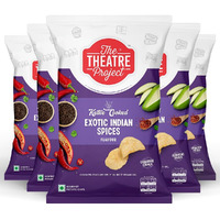 The Theatre Project Kettle Cooked Potato Chips  Exotic Indian Spices Flavor  Combo Pack of 5 Pouches, 410g Total  Crispy, Crunchy Chips with Bold Spices  Gluten-Free, No Artificial Flavors or Preservatives