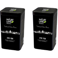 Natureland Organics CTC Tea 250 gm - 100% Organic Strong Black Tea (Pack of 2)