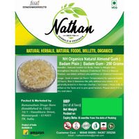 NH Organics Natural Almond Gum | Badam Pisin | Badam Gum - 250 Grams