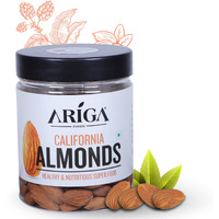 Ariga Food Natural Premium California Almonds | Dry Fruits | Pure Quality Badam Giri 200g Jar Pack | Badam - Bold Size Rich in Protein and Increase Stamina | Real Nuts | Whole Natural Badam Dry Fruits