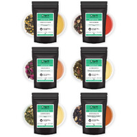 Udyan Tea Floral And Fruit Green Tea Sampler - 60g | 6 Varieties - 10g Each | Green Tea Assorted Pack | 100% Natural Loose Leaf Tea Samples