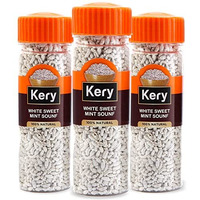 Kery White Sweet Mint Saunf Mukhwas [Madrasi Sounf Mouth Freshener] 3 Bottles, 360 Gm