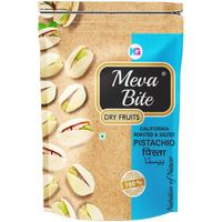 MevaBite Roasted and Salted Pistachios Pouch Pack | 100% Pure and Organic Dry Fruit and Nuts | Gluten Free | Rich in Proteins, Nutrients (California Pistachios, 200 Grams)