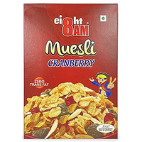 8AM Muesli Cranberry, Tasty, Nutritious and Healthy Snacks, Include Whole Grains and Seeds, 425 gm Set of 2