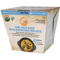 Organic Roots Bisi BeLe Bath with Barnyard Millets, Instant Food, Healthy Food, Ready to Eat Full Meal, No MSG, No Preservatives, 55 Gm (Pack of 1)