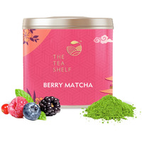 The Tea Shelf - Berry Matcha Green Tea | 100% Authentic | Flavourful Superfood | Sourced from Shizouka Region, Japan - 30gm (20 Servings)