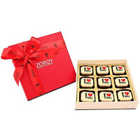 ZOROY LUXURY CHOCOLATE Valentines Day Love Gift Box Of 9 I Love You Chocolate - 100 Gram For Girlfriend | Boyfriend Gifts For Wife | Husband | Love Chocolates | Chocolate Hamper For Couples
