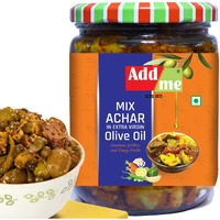 Add me Homemade Mixed Pickle in Olive Oil 500gm Mango Chilli Lemon Carrot ker Ginger karonda lasoda Fruit Mix achar Punjabi Style 500 gm Glass jar