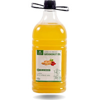 Parampara Naturals Groundnut Oil Wood Pressed Unrefined Edible for Cooking Cold Pressed Mungfalli Tel Pure & Natural Kacchi Ghani/Chekku Sing Tel Wooden Churner Extraction 5 Litre