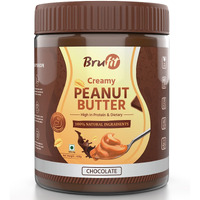 BruFit Chocolate Peanut Butter 18.6g Protein & 5.2g Fiber, Tasty & Healthy Nut Butter Spread with No-Cholesterol, Vegan, Gluten Free, Zero Tans Fat (Creamy,420 g).