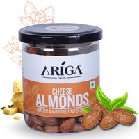 Ariga Foods Roasted Almonds Cheese Flavoured Badam - Bold Size Rich in Protein and Increase Stamina | Real Nuts | Whole Natural Badam Dry Fruits (Pet Can 200g)