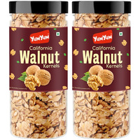 YUM YUM Premium Walnut Kernel 500g I Akhrot Giri| Dry fruit | Healthy snacks | Nuts | Ready to eat | Vegan |Pack Of 2-250g Each