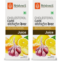 KRISHNAS HERBAL & AYURVEDA Cholesterol Care Juice - 1000 Ml (Pack Of 2) | Contains Honey With Apple Cider Ginger Garlic, Sugar Free, Helps In Digestion And Immunity