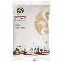 S Siddhagiris SATVYK THE HEALTH re STORE Organic Whole White Sesame (500gm) - Organic White Til | Non - GMO | Antioxidant rich | Raw White Sesame Seeds | Clean White Til