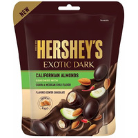 HERSHEYS Exotic Dark Chocolate- Californian Almond Seasoned with Guava-Mexican Chili Flavor 90G ( Pack of 4), 360 Gm
