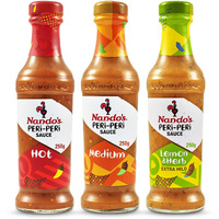 Nandos Peri Peri Chilli Sauce - Hot 250Gm + Medium 250Gm + Lemon & Herb 250Gm, Pack Of 1 Each, Product Of Netherlands