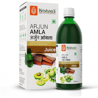 Krishnas Arjun Amla Juice - 500 ml (Pack of 1) | Perfect mix of Amla and Arjuna Chaal | Strong and healthy heart