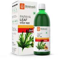 Krishnas Papaya Leaf Juice - 500 ml | Fresh Papaya Leaves| Helps to boost platelets count