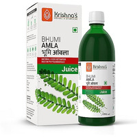 KRISHNAS HERBAL & AYURVEDA Bhumi Amla Juice - 1000 ml | Natural liver detoxifier | Strengthens the digestive system | Sugar free Juice