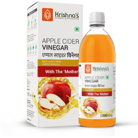 Krishnas Apple Cider Vinegar 1000 ml | Raw, Unfiltered, Unpasteurized | with the Mother