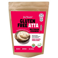 Jus Amazin Certified Gluten Free Atta (1kg) | Makes Fluffy & Soft Chapatis | Multigrain (Millets, Quinoa, Amaranth) | Certified Gluten Free (Lab Tested) | Multipurpose (Chapati, Poori, Paratha, Baking)