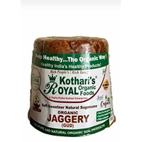 Kotharis Royal Organic Foods Jaggery 900 GM (Sugarcane Jaggery Block/Gud/Gur/Gud Bhelli/Vellam/Sharkara Bellam/Nattu/Jaggey/Pure/Natural/No Preserveties)