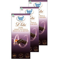 Sugar Free Dlite Quinoa & Almonds Dark Chocolate Bar, 80 Grams (Pack of 3)