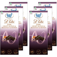 Sugar Free Dlite Quinoa & Almonds Dark Chocolate Bar, 40Gm (Pack of 6)