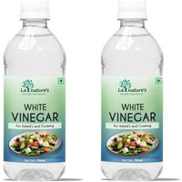 LA NATURES WE CARE YOUR HEALTH Distilled White Vinegar Versatile Cooking Aid Natural Cleaner Best For Salad Dressing&Cooking Helps In Digestion Boost Immunity With 5% Acidity Pack Of 500 Ml X 2