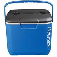 COLEMAN 30QT Excursion Ice Box, 28L, Large Cooler Box with Strong Handle, Holds 38 cans and 2L Bottles Upright, Blue