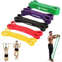 FASHNEX Resistance Bands, Pull Up Assist Exercise Band, Perfect for Mobility, Body Stretching, Home Workout, Fitness Training Loop Bands for Men & Women, Rubber
