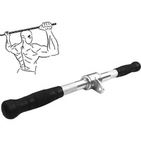 Chillax Gym Cable Attachment, Imported Chrome Straight Rotating Bar, LAT Pull Down Bar, Seated Row Bar, Triceps Rope, Rotating Tricep Press Down Bar with Rubberized Handgrips