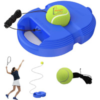 Khasala Brothers Tennis Trainer Rebound Ball Set,Tennis Balls Solo Tennis Training Equipment,Practice Ball with String, Portable Training Tool for Kids and Adult (Pack of 1 Set)