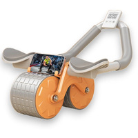 YOGIMOONI 2024 New Ab Wheel Roller With Elbow Support Adjustable Automatic Rebound Abdominal Wheel Roller For Core Work Out Fitness (?20L X 40W X 12H Centimeters), Multi