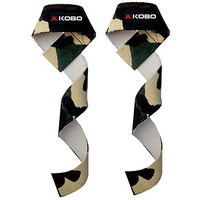 Kobo Power Gym Training Padded Straps/Weight Lifting Hand Bar/Gloves Hooks Wraps Strap Home Gyms
