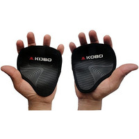 Kobo Rubber Wta12 Weight Lifting Grip Exercise and Fitness,Black