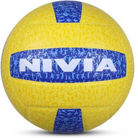 Nivia G-2020 Volleyball/Laminated volleyball/18 Panel Volleyball/for Indoor/Outdoor Matches/Match Ball/for Men and Women/Volleyball Size - 4 (Yellow/Blue)