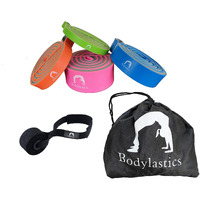 Bodylastics Natural Rubber Dual Layer Resistance Loop Bands for Pullup Assistance, Pilates, Yoga, Fitness Workouts -All 4 Bands