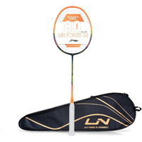 Li-Ning Air Force 80 Lite Carbon Fibre Strung Badminton Racket with Full Racket Cover (Navy/Orange) | For Intermediate Players | 80 grams | Maximum String Tension - 30lbs