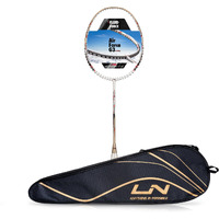 Li-ning Air-Force 79 G3 Carbon Fibre Unstrung Badminton Racket with Full Cover (79g, White/Gold/Red)