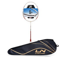 Li-ning Air-Force 80 G3 Carbon Fibre Unstrung Badminton Racket with Full Cover (80g, White/Red/Black)